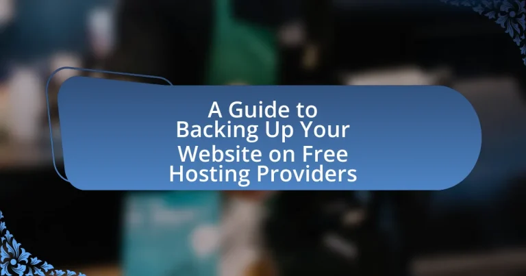 A Guide to Backing Up Your Website on Free Hosting Providers