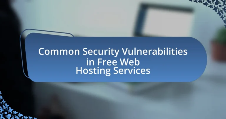 Common Security Vulnerabilities in Free Web Hosting Services