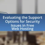 Evaluating the Support Options for Security Issues in Free Web Hosting