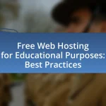 Free Web Hosting for Educational Purposes: Best Practices