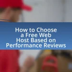 How to Choose a Free Web Host Based on Performance Reviews