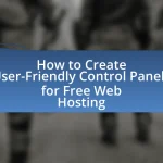 How to Create User-Friendly Control Panels for Free Web Hosting