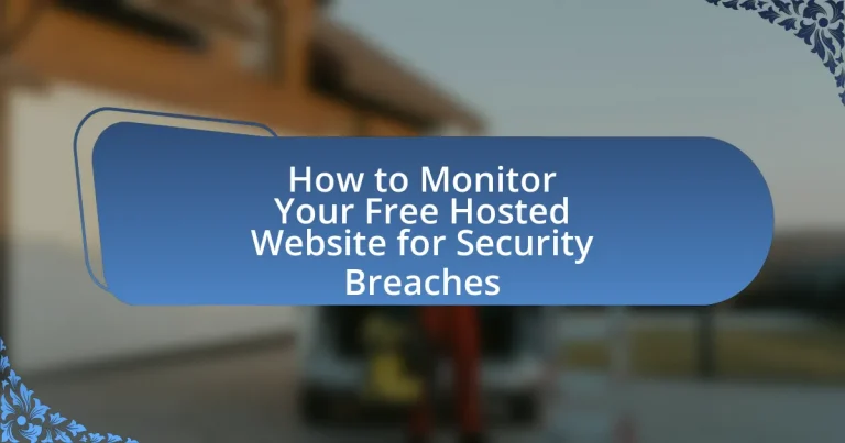 How to Monitor Your Free Hosted Website for Security Breaches