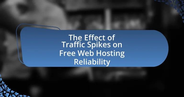 The Effect of Traffic Spikes on Free Web Hosting Reliability