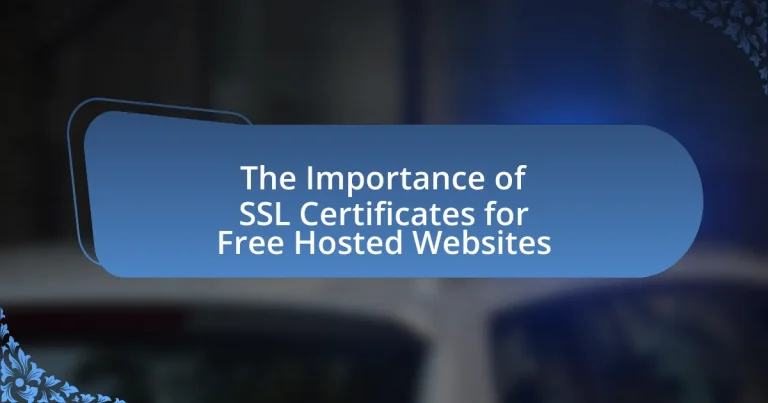 The Importance of SSL Certificates for Free Hosted Websites