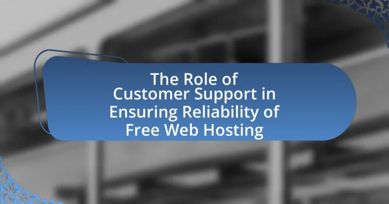 The Role of Customer Support in Ensuring Reliability of Free Web Hosting