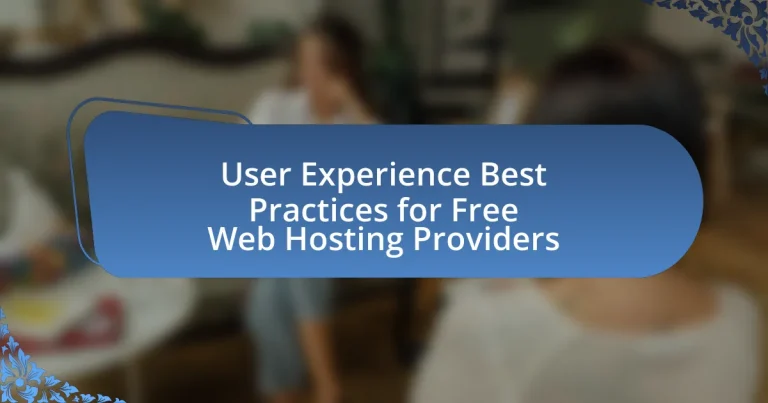User Experience Best Practices for Free Web Hosting Providers