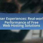 User Experiences: Real-world Performance of Free Web Hosting Solutions