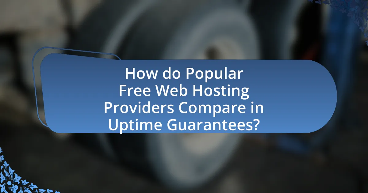How do Popular Free Web Hosting Providers Compare in Uptime Guarantees?