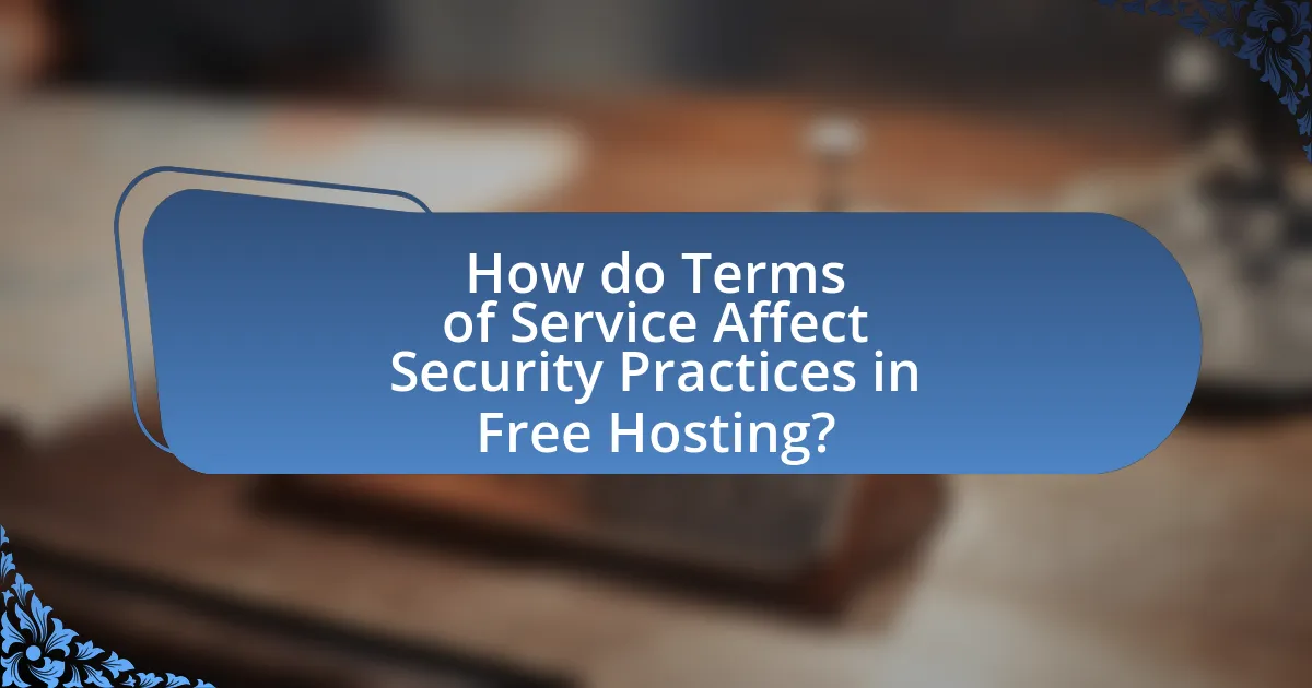 How do Terms of Service Affect Security Practices in Free Hosting?