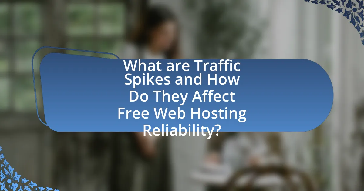 What are Traffic Spikes and How Do They Affect Free Web Hosting Reliability?