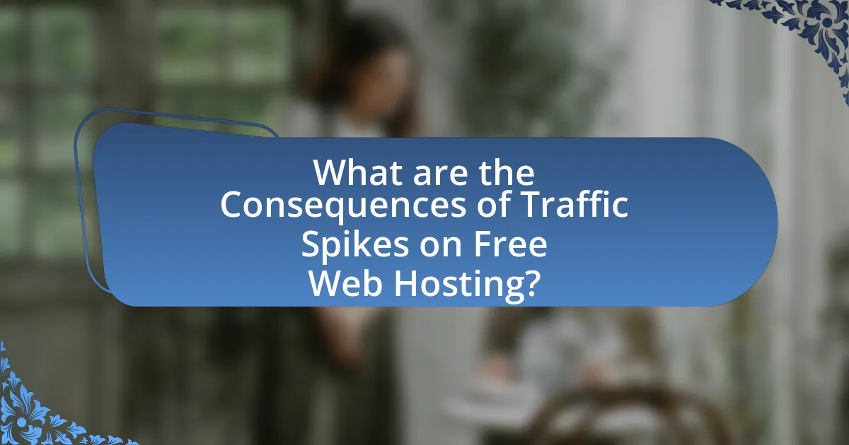 What are the Consequences of Traffic Spikes on Free Web Hosting?