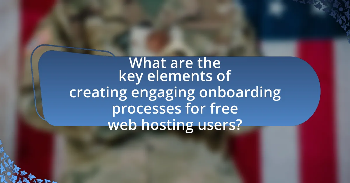 What are the key elements of creating engaging onboarding processes for free web hosting users?