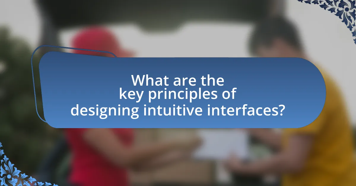 What are the key principles of designing intuitive interfaces?
